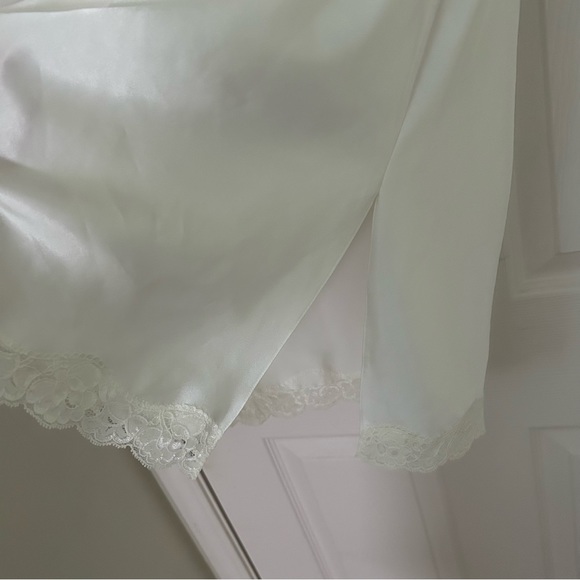 St Michael MARKS & SPENCER silk vintage white long skirt - Picture 3 of 4